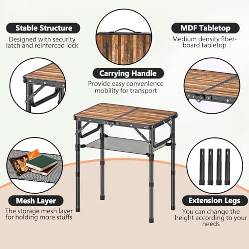 YihuiKo Folding TV Tray, Lightweight Portable Small Foldaing Table - Image 4