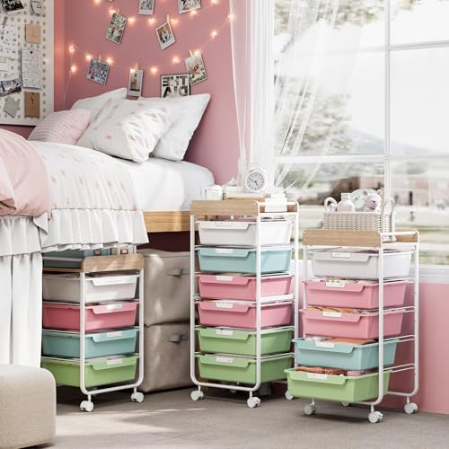 SYKIARIOL Rolling Cart with 6 Drawers,Craft Organizer and Storage,Colorful - Image 7
