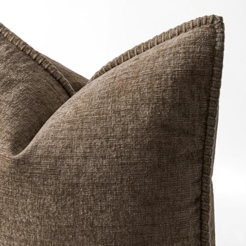 MIULEE Decorative Couch Throw Pillow Covers 16x16 Inch Brown 2 Pack - Image 2