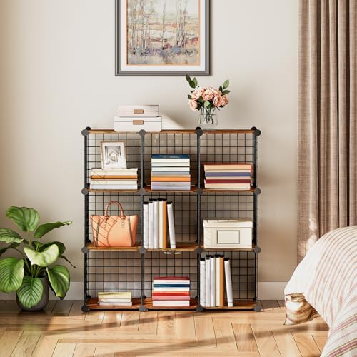 HOOBRO Wire Cube Storage Organizer, 9-Cube Metal Storage Shelves - Image 2
