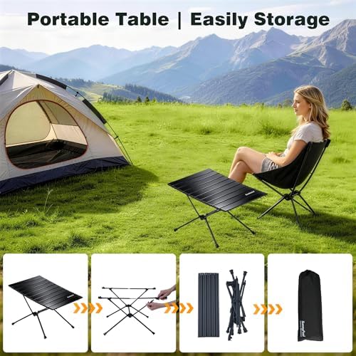 SUNNYFEEL Portable Camping Side Table - Folding Lightweight Beach Table - Image 6