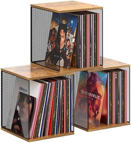 Dmevkic 3 Cube Vinyl Record Storage by Dmevkic