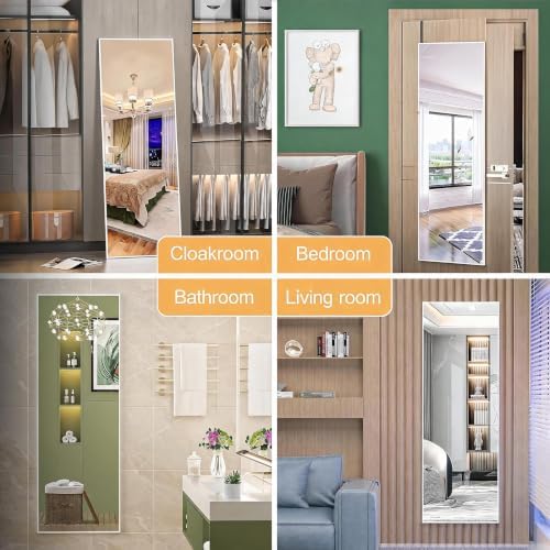 Hasipu Door Mirror Full Length, 51 x 16 Inch Full Body Wall Mirror Over The Door Hanging Mirror for Bedroom, Living Room, Cloakroom - Image 2