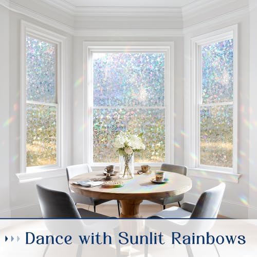 Haton Window Privacy Film, Rainbow Film, 17.5" x 78.7" - Image 2