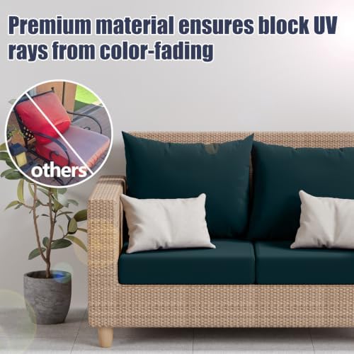 8Pcs Outdoor Cushion Covers, Stretch Patio Furniture Couch Chair Slipcovers - Image 6