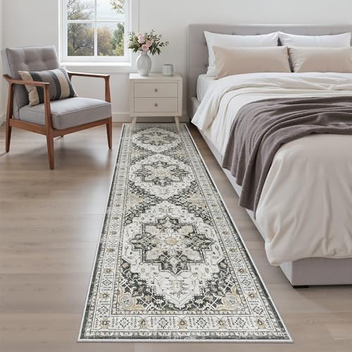 Madane Hallway Runner Rug 2x8 Washable Kitchen Rugs Non-Slip, Black - Image 3