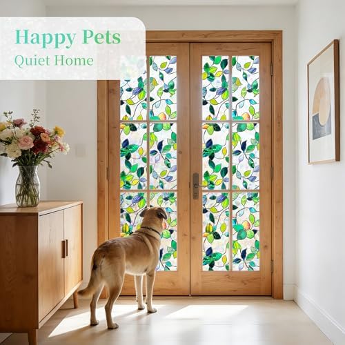 Finnez Window Privacy Film, Stained Glass Rainbow, Green, 23.6" x 157.4" - Image 5