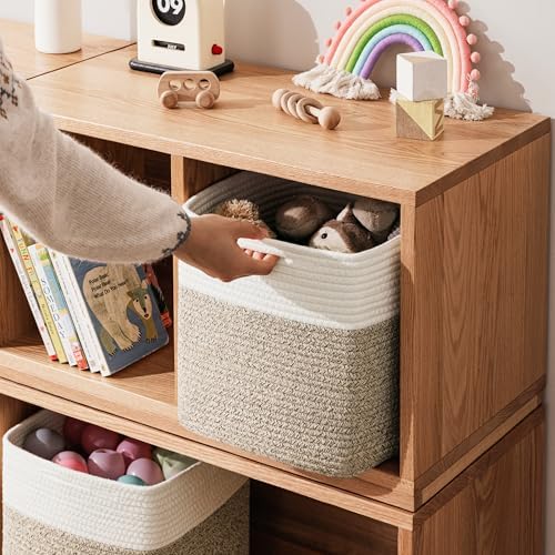 joybest 11inch Cube Storage Bins, Cotton Rope Woven Organizer Basket - Image 6