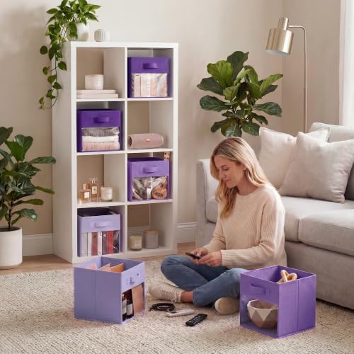 GRANNY SAYS 11 Inch Storage Cube Organizer Bins, Purple Gradient, 6-Pack - Image 7