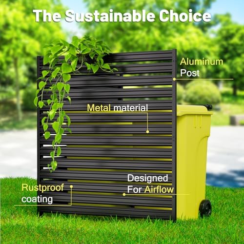 No-Dig Metal Privacy Fence Screen, 42" H × 38" W Air Conditioner Fence - Image 5