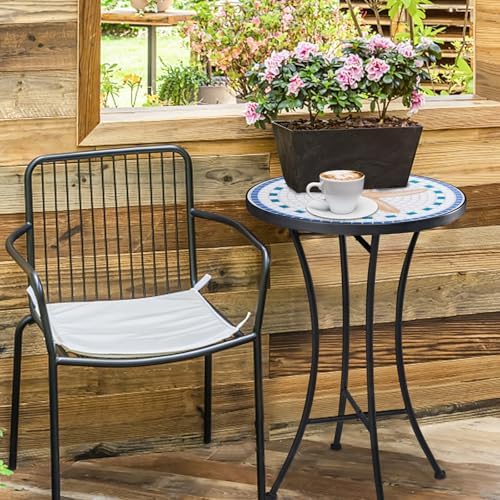 MUMTOP Mosaic Outdoor Side Table, 14" Round Patio Accent End Table,Starfish - Image 7