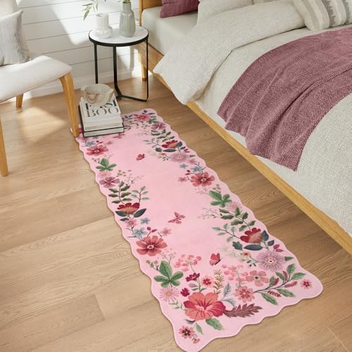 Lahome Floral Kitchen Runner, 2X6 Washable Runner Rug Non-Slip - Image 3