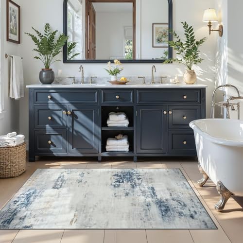 Toneed 3x5 Washable Non Slip Abstract Area Rugs for Bedroom Living Room - Image 5