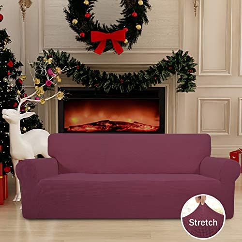 Easy-Going Stretch Couch Covers for Sofa Washable Large ASH Rose - Image 2