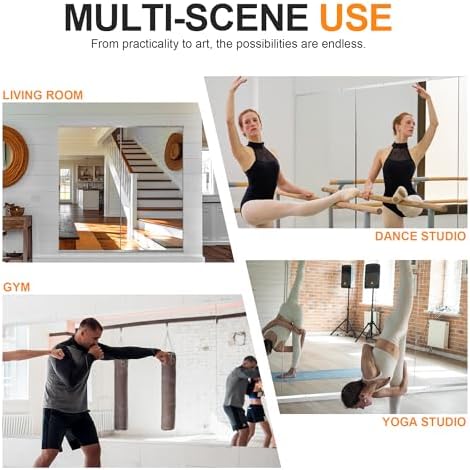 Delma Home Gym Mirror, 48"x24"x2PCS, Silver - Image 6