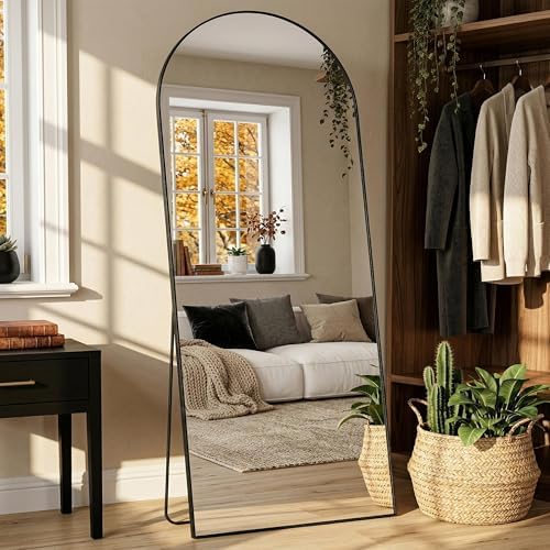 71"x28" Arched Full Length Mirror, Full Body Mirror, Black - Image 2