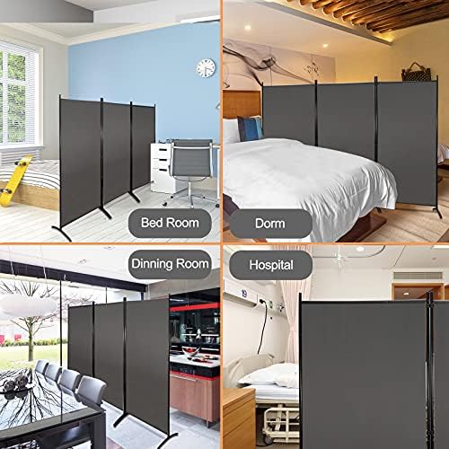 MAYOLIAH 3 Panels Room Divider Partition 6ft Tall Folding Privacy Screen - Image 5