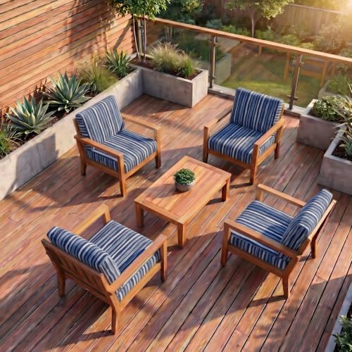 8Pcs Patio Cushion Covers Stretch Outdoor Furniture Protector Slipcovers - Image 6