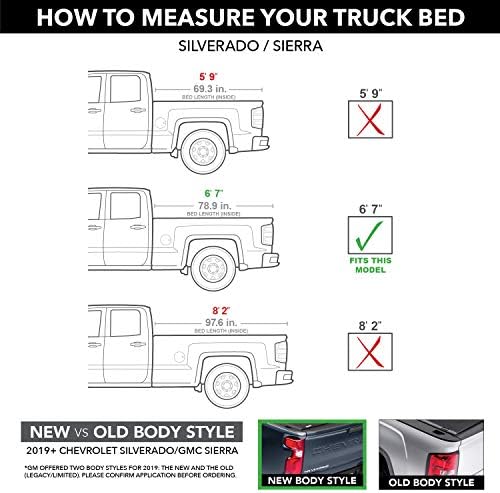 Tonno Pro Tonno Fold, Soft Folding Truck Bed Tonneau Cover | 42-108 | Fits 2014-2018, 19 Ltd/Lgcy Chevy/GMC Silverado/Sierra 1500 6' 7" Bed (78.8"), Black - Image 2