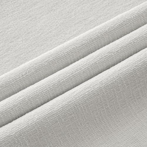 MIULEE Light Grey Chenille Couch Throw Pillow Covers, 18x18 - Image 2