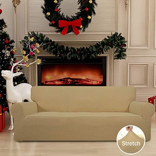 Easy-Going Stretch Oversized Sofa Couch Slipcover Washable Golden - Image 2