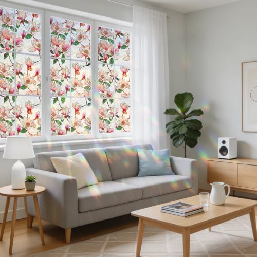 NINETREX Window Privacy Film, Stained Glass Static Clings, 17.5"x157.4" - Image 5