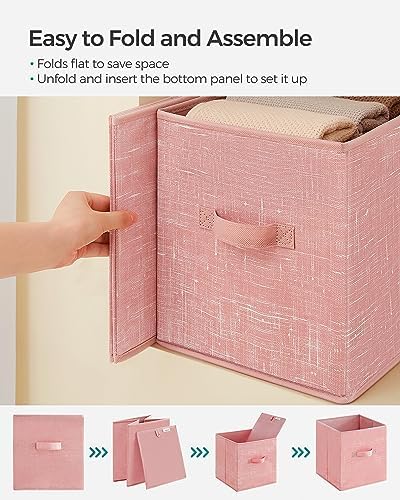 SONGMICS Storage Cubes, Set of 6, 11-Inch Foldable Closet Organizers - Image 4