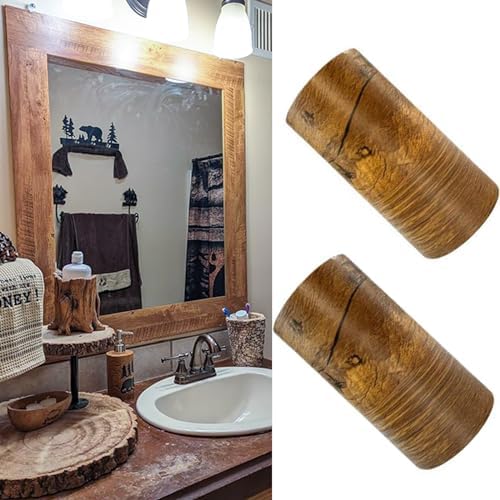 YESUS Dark Grey Wood Grain 3D 10M Wallpaper Frame Removable PVC Waterproof Peel and Stick Wallpaper,Bathroom Frame Sticker Wall Decor 3.93" x 32.8" (Yellow, 4inc) by Unknown