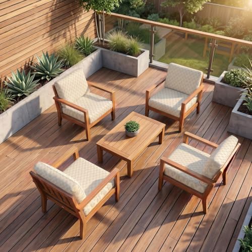 8Pcs Patio Cushion Covers Stretch Outdoor Furniture Protector Slipcovers - Image 6