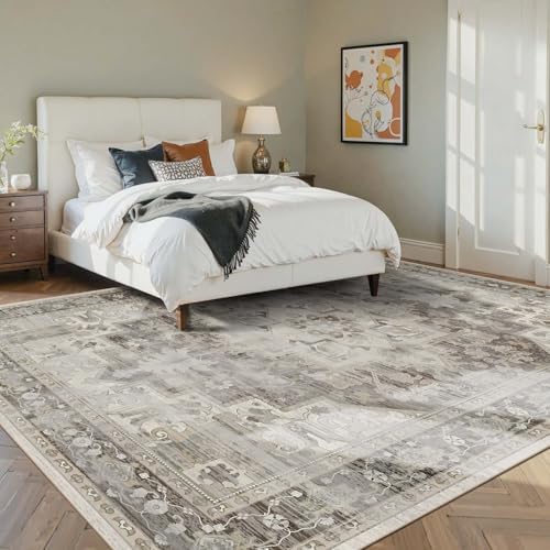 Rugxara 5X7 Washable Area Rug for Living Room,Brown - Image 4