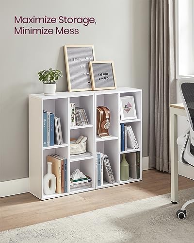 VASAGLE Set of 2 Bookshelves, 5 Cubes, 19.7 x 9.4 x 31.5 Inches - Image 4