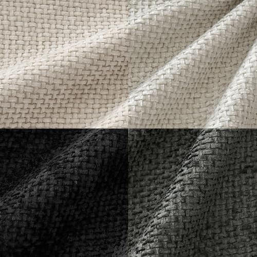 MIULEE Soft Decorative Chenille Pillow Covers Cream Grey 16x16 Pack of 4 - Image 2