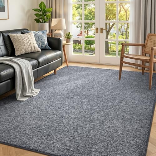 4x6 Grey Blue/White Area Rug Non-Slip Washable Soft for Bedroom Living Room by FinRe%CC%80cHome