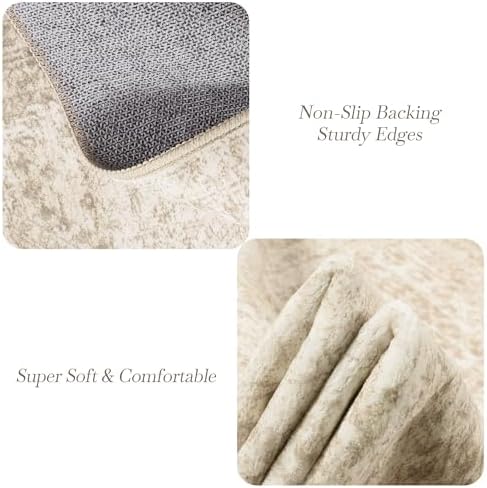 Soalmost 2x3 Washable Rugs for Kitchen, Entryway, Small Area Rug Beige - Image 5