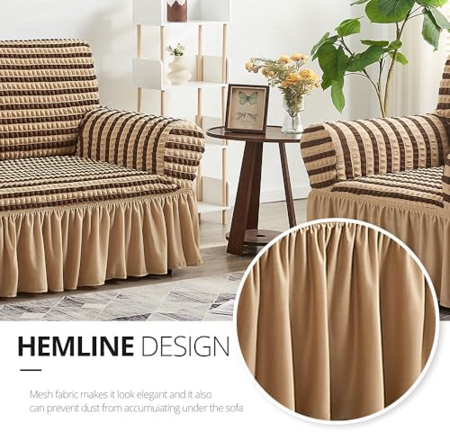 NICEEC Loveseat Covers Washable Love Seat Couch Covers Slipcover with Skirt - Image 4