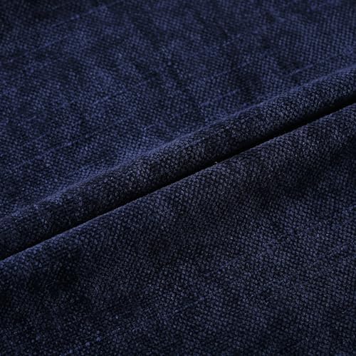 Set of 4 Soft Textured Decorative Throw Pillow Covers 18x18 Inch Cozy Farmhouse Cushion Cover Square Accent Pillow Cases for Bed Couch Sofa Living Room, Navy Blue - Image 6