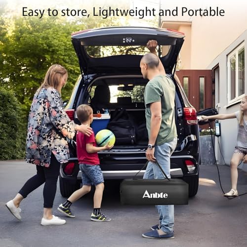 Anbte 3ft Aluminum Roll Top Folding Camping Table, Portable, 32”X16”, Black - Image 6
