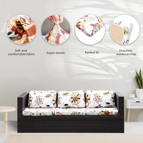 8 Pcs Outdoor Cushion Covers, Patio Sofa Cushion Covers Replacement - Image 4