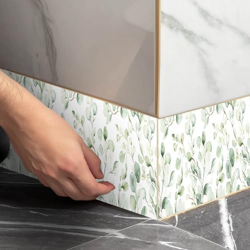 IVN Wallpaper Border Peel and Stick Wall Eucalyptus Leaves 4x196 Inch - Image 6