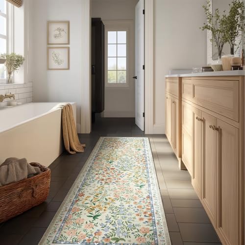 Washable Kitchen Rug Runners for Hallways: 2'x6' Entryway Rug with Non Slip Backing Low Pile Soft Indoor Floor Carpet Runner for Hallways Kitchen Laundry Room Bedroom - Image 6