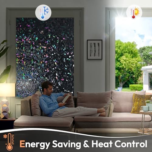 Haton Rainbow Blackout Window Film, Total Light Blocking 23.6" x 78.7" - Image 4