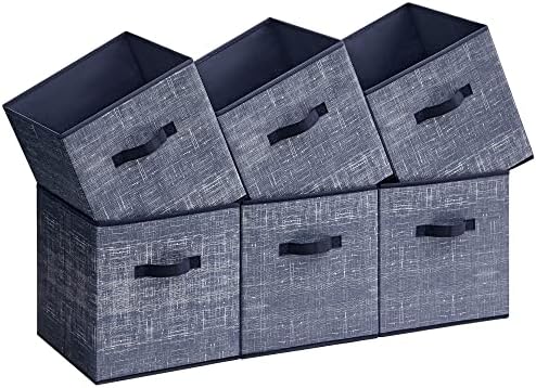 SONGMICS Storage Cubes, Set of 6, 11.8-Inch Foldable Closet Organizers by Unknown