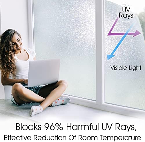 KESPEN Frosted Window Privacy Film Glass Frosting, Sparkling, 17.3InX13.1Ft - Image 3