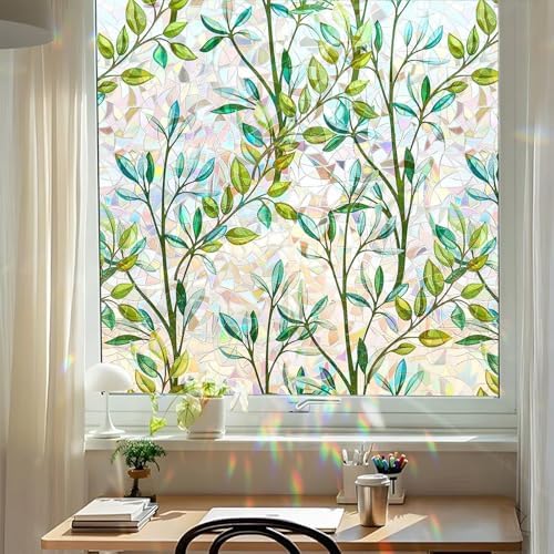 Stained Glass Window Film Decorative for Glass, 17.5" x 118.1" by Anewlookinnotime