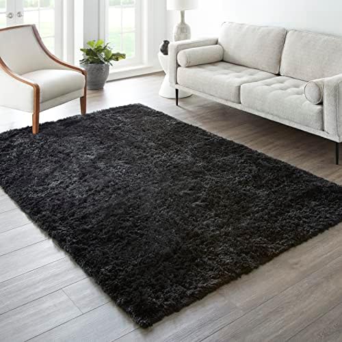 Ophanie 6x9 Black Rugs for Living Room, Large Fluffy Shag Fuzzy Plush Soft Area Rug, Floor Shaggy Carpets for Bedroom, Carpet for Kids Boys Girls Dorm Nursery Decor with Over 99 pcs Pile fibers - Image 5