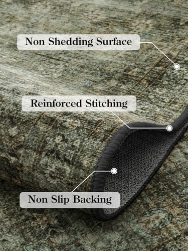 Moynesa Ultra-Thin Washable Teal Non Slip Bathroom Rug - 2x6 Laundry Room Mat, Machine Washable Non-Slip Pet Friendly Carpet Runner for Camper RV Foyer Kitchen Hallway - Image 7