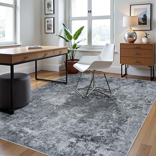 Aelenmu 5x8 Area Rugs for Living Room Washable Bedroom Dining Room Black - Image 3