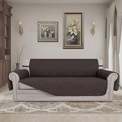 Easy-Going Reversible Couch Cover, 3 Cushion Sofa, Chocolate/Chocolate - Image 2
