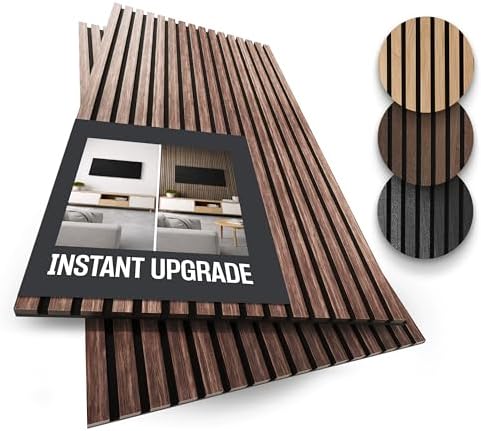 2-Pack Wood Panels for Wall - Acoustic Wood Slat Wall Panels, Soundproof Wooden Paneling for Interior Decor by COREMINDED
