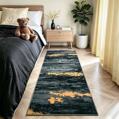 Toneed Washable 2x6 Non-Slip Abstract Runner Rug for Hallway Kitchen - Image 4